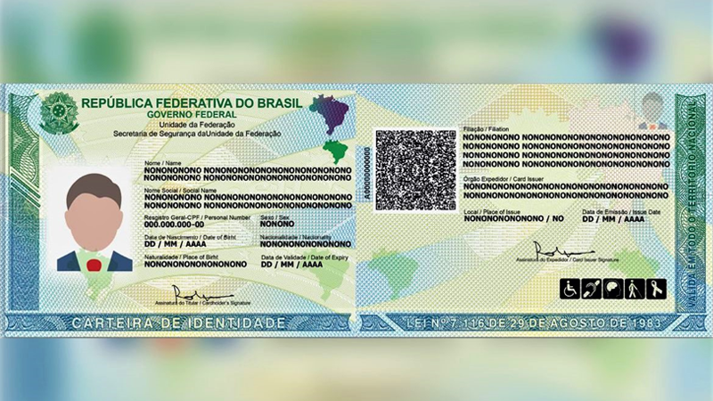 Nova Carteira de Identidade Nacional.