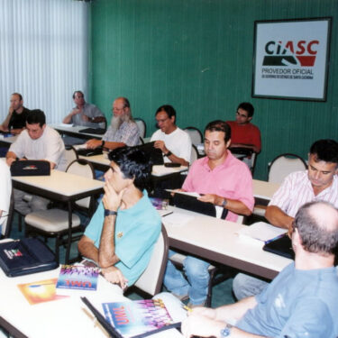Sala de aula no curos de Pós-Graduação